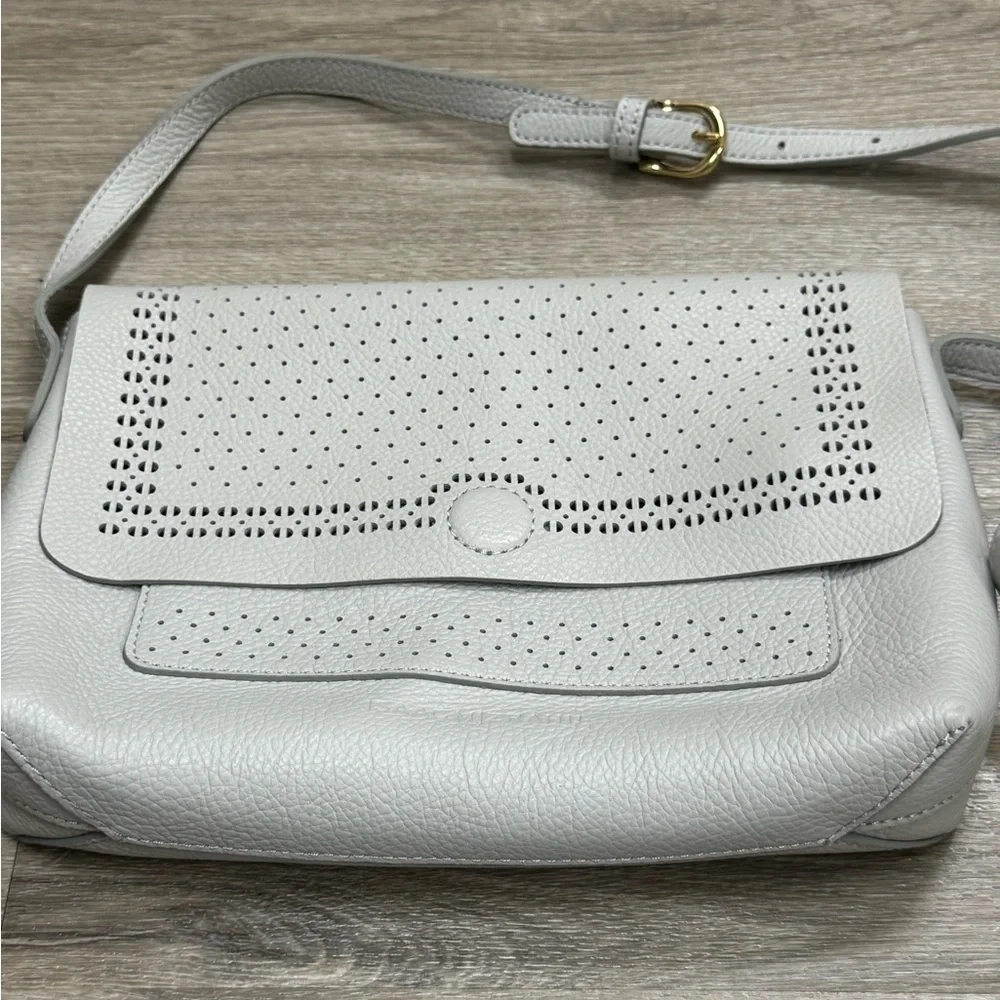 ISAAC MIZRAHI silver crossbody purse